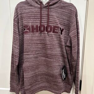 Hooey Burgundy Striped Men's Hoodie